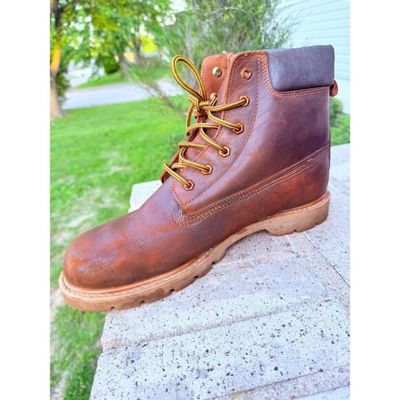 B.A.T. Work Insulated Leather Boots Mens 13 Brown Thermal Oil Resistant Laced main image 3